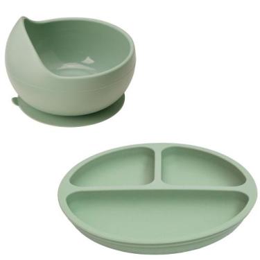 Imagem de Kit Introdução Alimentar Pratinho e Bowl BPAFree para Microondas e Lav
