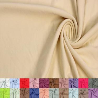 Imagem de Texco Inc 149.9 cm Wide Poly Spandex DTY Tecido escovado dupla face por The Yard – 180 GSM, leve, elástico e respirável, roupa ativa, acessórios, cachecóis e DIY, luz amarela 3 jardas