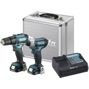 Imagem de Combo Parafusadeira/Furadeira de Impacto + Parafusadeira de - MAKITA