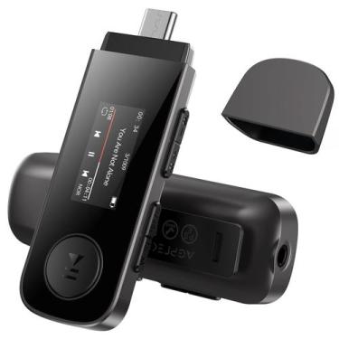 Imagem de Leitor MP3 AGPTEK U5PL 64GB com Bluetooth, rádio FM cinza