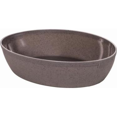 Imagem de Travessa Oval Marmorizada P 2l Servir Mesa Buffet Salada - Plasútil