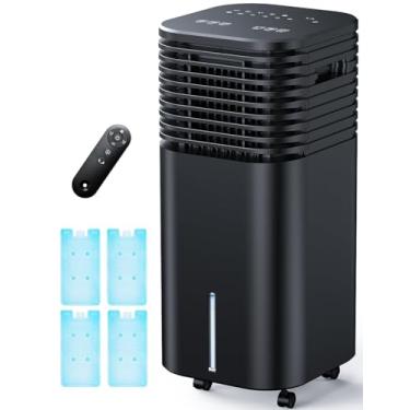 Imagem de CENSTECH Ar condicionado portátil 4 em 1, refrigerador de ar evaporativo com 4 modos e 3 velocidades, temporizador de 15H para desligamento automático inteligente, tanque de 2 galões para resfriamento