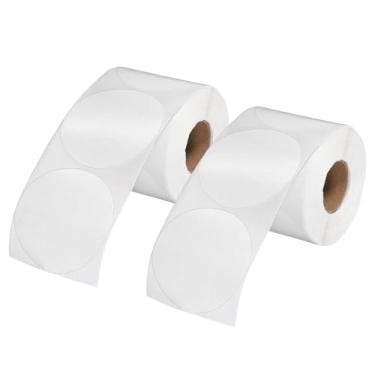 Imagem de PATIKIL 1000 adesivos coloridos de pontos, adesivos circulares de 7,6 cm autoadesivos grandes etiquetas de codificação em branco redondo para etiquetar escritório, quintal, venda de garagem, casa