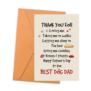 Imagem de Tofwaol Cartão de Dia dos Pais para Cão Pai Presentes para Homens Cão Pai Presente de Dia dos Pais Presentes para Filha Filho Engraçado Amantes de Animais de Estimação Presente para Homens Pai Avô