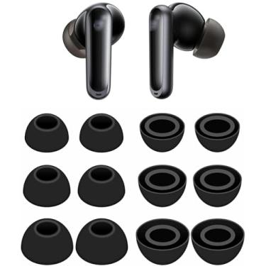 Imagem de BLUEWALL Pontas de ouvido compatíveis com fones de ouvido Soundcore Liberty 4NC, 6 pares de pontas de silicone de substituição P/M/G, compatíveis com Soundcore Liberty 4NC, preto