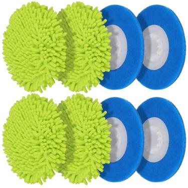 Imagem de Esponja mágica e almofadas de chenilles de microfibra para Shark Steamer S7001 s7020 s7000amz s7000 s7001tgt s7201 s8201 S7005 s8001 S7005 s8001 esfregão rotativo a vapor, esfregue ao mesmo tempo