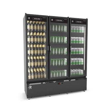 Imagem de Auto Serviço Refrigerador Vanguard Extra Frio Carnes e Bebidas 3 Portas -5 ºC ASVEF3P PR_PR Preto 220v – Refrimate