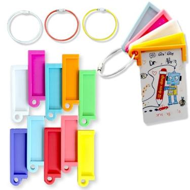 Imagem de Suporte de cartão para cartões Yoto com 3 argolas de anel, 10 peças reutilizáveis para armazenamento de exibição de cartões Yoto, porta-cartões em chaveiro para viagem, presente infantil, organizador