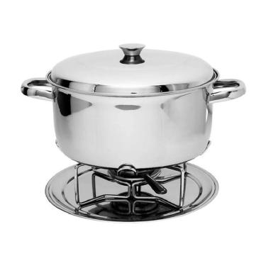 Imagem de Panela Rechaud Aço Inox C/Banho Maria 8 Litros Plátanos Brinox