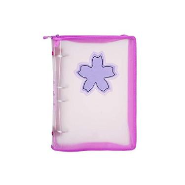Imagem de Fichário com Zíper - 4 argolas - Colegial - Polipropileno - Transparente - Teen LILAS
