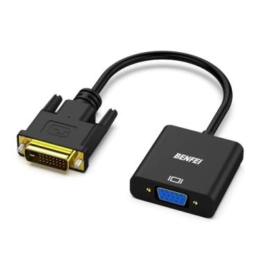 Imagem de Adaptador Ativo DVI-D 24+1 Para VGA, Conversor Macho Para Fêmea 1080p, Chip Integrado, Compatível Com PC, Placa De Vídeo, Monitor E Projetor, Modelo 000185 Black