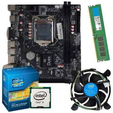 Imagem de Kit Upgrade Computador Placa Mãe H61 8Gb Memoria ram CPU Processador I