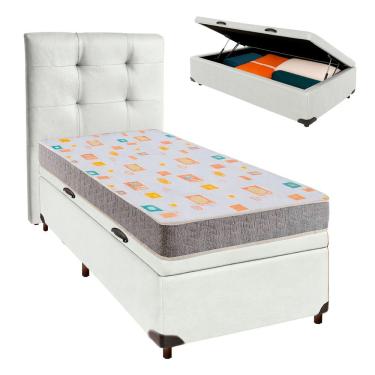 Imagem de Kit Cabeceira + Cama Box Bau + Colchão Solteiro D20 D20 Inducol