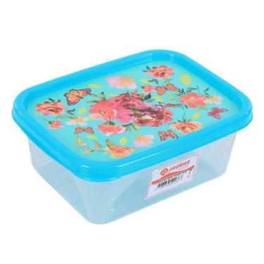 Imagem de Pote Retangular Com Tampa Decorada Multiuso Jaguar 750ML - FMSP