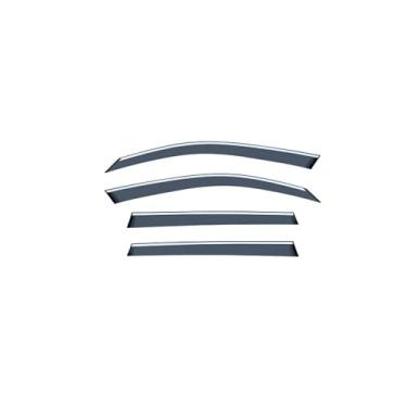 Imagem de GRJQRKHZ Defletor de janela lateral de carro para B&MW X3 F25 2011-2017 Weathershied viseira de porta vento sol proteção chuva janela lateral defletores de vento