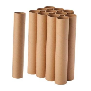Imagem de Esquirla 12x Tubos de Papelão Resistente e Grosso para Artesanato, Artesanato, Embrulho de Presentes, Rolos de Papel Toalha para Projetos DIY Feitos à Mão, 20cm