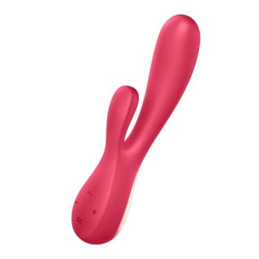 Imagem de Satisfyer Mono Flex Vibrador de Coelho com App Control - G-Spot e Estimulação do Clítoris - Compatível com Satisfyer App, Impermeável, Recarregável (Vermelho)