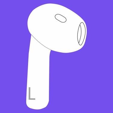 Imagem de OEM A3055 A3056 A3057 um fone de ouvido esquerdo de substituição (versão ANC) para Air Pod (4ª geração), apenas um lado esquerdo legítimo, compatível com estojo de carregamento original AirPods 4