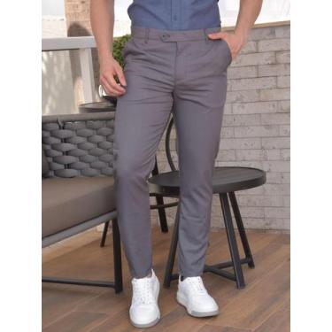 Imagem de Calça Social em Alfaiataria Masculina Skinny com Tecnologia que Nao Am