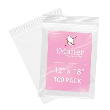 Imagem de Sacos de plástico refecháveis com zíper iMailer 12 x 18 cm 2 mil x 100