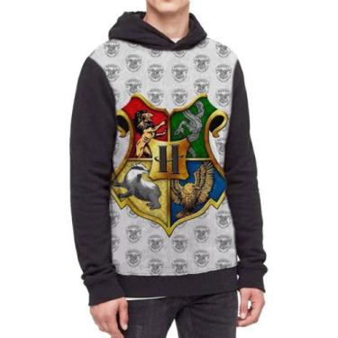 Imagem de Moletom Com Capuz Harry Potter Ref:393 - smoke, Preto, GG