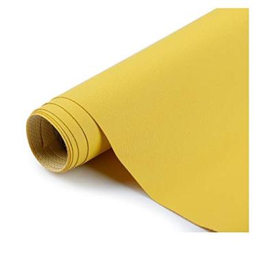 Imagem de Tecido de couro sintético de textura de lichia, folhas de couro sintético de cor sólida 99,4 x 150 cm, rolo de couro sintético macio, perfeito para artesanato, bolsas, carteiras, joias, brincos, arcos