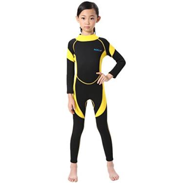 Imagem de Cokar Maiô de neoprene peça única para crianças, meninos, meninas, proteção UV para natação, surfe, snorkel, mergulho (FBA)