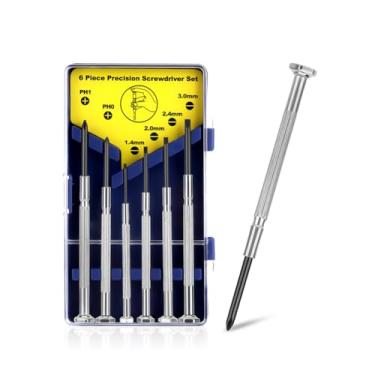 Imagem de Conjunto de 6 chaves de fenda magnéticas, mini conjunto de chaves de fenda de precisão para eletrônicos, brinquedos, computador, reparo de relógio, telefone