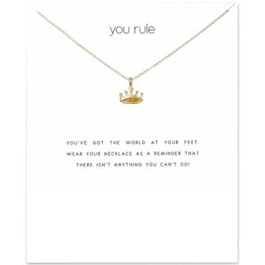 Imagem de Colar de pérolas da amizade, elefante da sorte, estrela de pérola, pingente de círculo para mulheres, cartão de presente, Small, Metal, Sem Pedra Preciosa