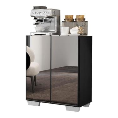 Imagem de Aparador Cantinho do Café e 2 Portas Multimóveis Preto