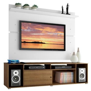 Imagem de Rack e Painel para TV até 65" Cancun Rustic/Branco Madesa
