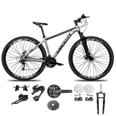 Imagem de Bicicleta Aro 29 Absolute Nero 5 Kit 2x9 Gta Sunrun Freio Disco K7 Pedivela 24-38d Garfo Com Trava Cinza Tam.19