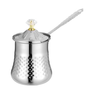 Imagem de Bothyi Cafeteira/Chocolateira Profissional para Fogões a Gás, Prateada, com Cabo Confortável, Utensílios de Cozinha em aço Inoxidável, L