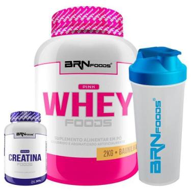 Imagem de Pink Whey Protein 2Kg+ Premium Creatina 300G - Brn Foods