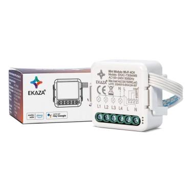 Imagem de 3X Interruptor Relé Inteligente Wifi Ekaza 4 Canais Mini Sma