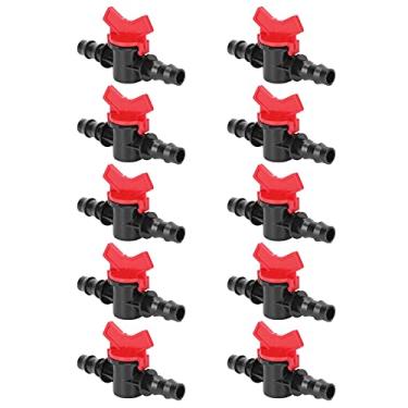 Imagem de GLOGLOW Acessórios 10 PCS Válvulas de Esfera Farpada, 1/2 Polegada Em Linha Válvulas de Esfera Interruptor de Desligamento Mangueira Conectores Farpados Retas Em T Farpado para de Conexão de