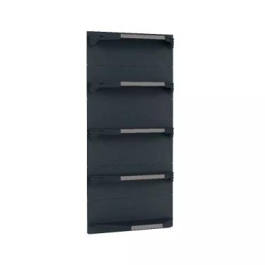 Imagem de Kit 5 Bandejas Para Gondola Canto 170 Fit 40/60 Preto Pe Cinza - AMAPÁ