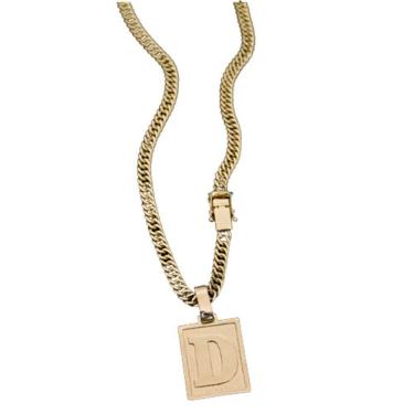 Imagem de Cordão Grumet Fecho Duplo Pingente Letra D Nomes