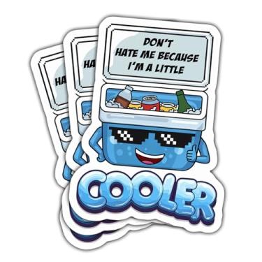 Imagem de (3 peças) Don't Hate Me Because I'm A Little Cooler adesivo engraçado meme presente I'm A Little Cooler decalque de vinil impermeável para carro, laptop, garrafa de água, capacete, para-choque e mais