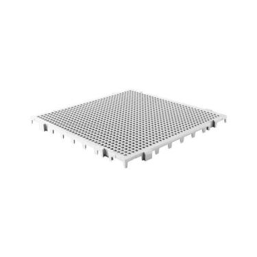 Imagem de Estrado Piso Deck Pallet Plástico 50x50x3cm Branco - LP