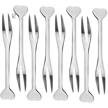 Imagem de 12 Mini Garfinho Talher Petisco Aperitivo Fondue Buffet Inox