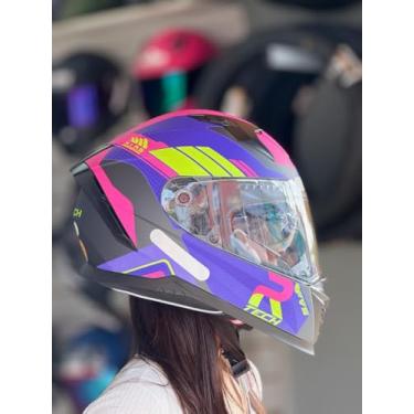 Imagem de CAPACETE RACE TECH VOLT TRACK (CINZA E ROXO, 59 - 60)