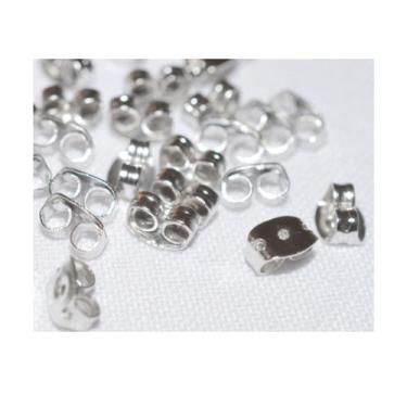 Imagem de Tarracha Modelo Borboleta Prata Para Brincos 60 Peças - Art e Montagem