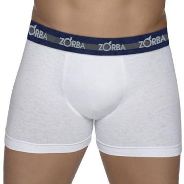 Imagem de Cueca Zorba Boxer Max Tamanhos Especiais - 0702, Branco, XGG