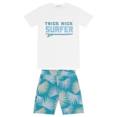 Imagem de Conjunto Infantil Camiseta Com Bermuda Trick Nick Azul, Azul, 6