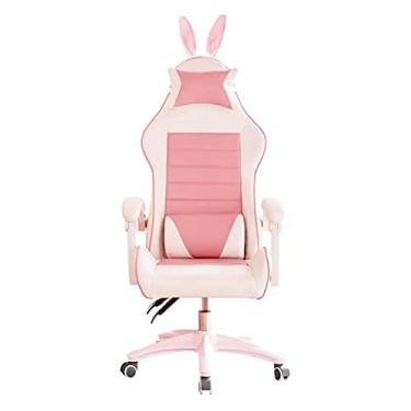 Imagem de Cadeira de escritório para jogos, cadeira de escritório, cadeira de escritório com apoio de braço, cadeira giratória, ergonômica, ajustável, com cadeira de computador necessária