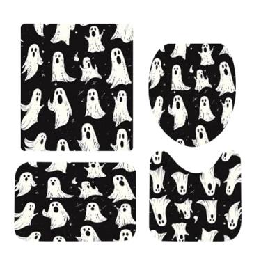 Imagem de Cortinas de banheiro de Halloween, cortinas fantasmas assustadoras para banho, realce de casa de terror para hotel, restaurante, trailer, apartamento, locadora