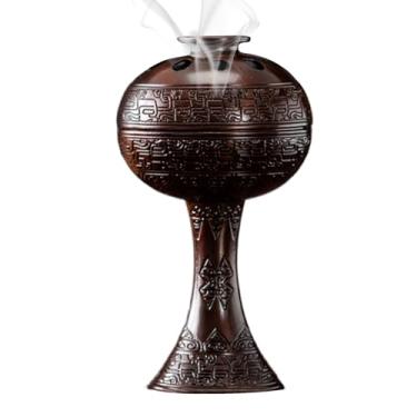 Imagem de Queimador de cera - suporte de incenso de liga de zinco - decoração de casa para meditação, espaço, sala de ioga, hotel, cerimônia ao ar livre, igreja, templo, restaurante, pátio, família