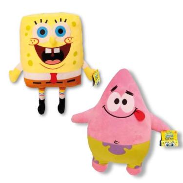 Imagem de COMP Kit Pelúcia Bob Esponja e Patrick Estrela 30cm Multikids