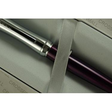 Imagem de Cross Parasol Curves com compromissos cromados polidos e caneta esferográfica roxa macia